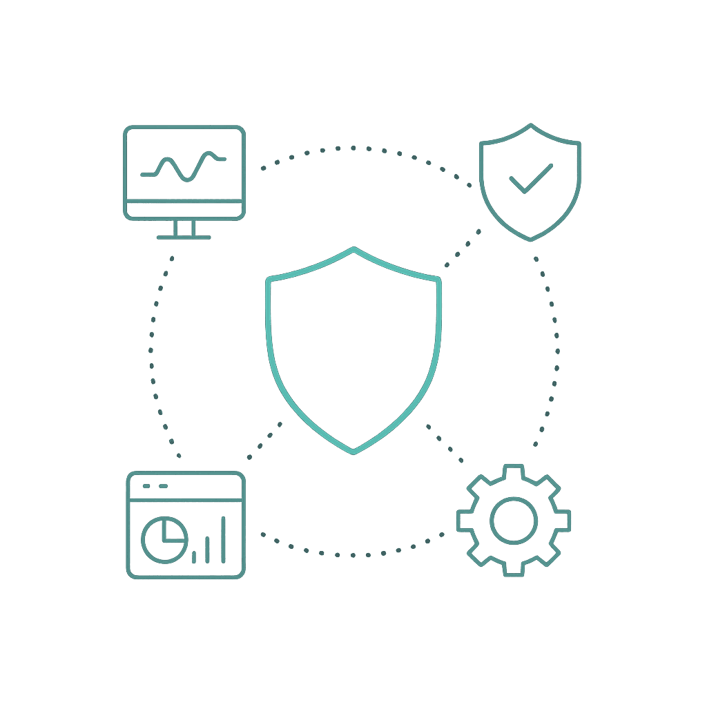 HexaFort dashboard showing zero critical misconfigurations with real-time monitoring and compliance status